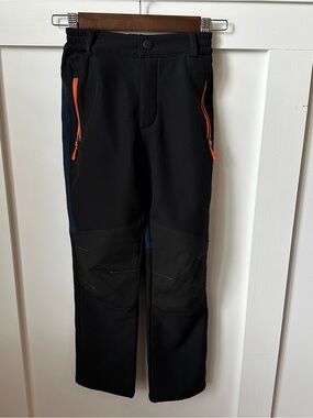 Kids snow pants with Orange Zip Accents